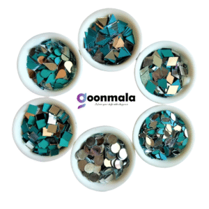 Mirror beads For Jewellery Making, Craft Work and Lippan Art Work, Silver 6 shape Big mirror, 6x100