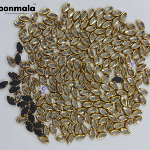 Kundan stone For Jewellery making, Bangles Embroidery Craft & Cloth Works, 4x8 mm Eye Sliver 500 pieces