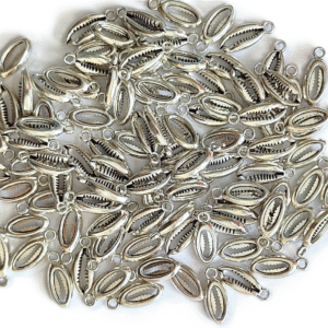 Silver Colour Artificial (Plastic) kodi/Cowrie with ring for Craft, Jewllery, Bracelet, Rakhi, Embroidery Work 200 Piece 