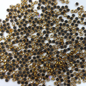 Kundan stone For Jewellery making, Bangles Embroidery Craft & Cloth Works, 3mm Round Sliver, 1000 pieces