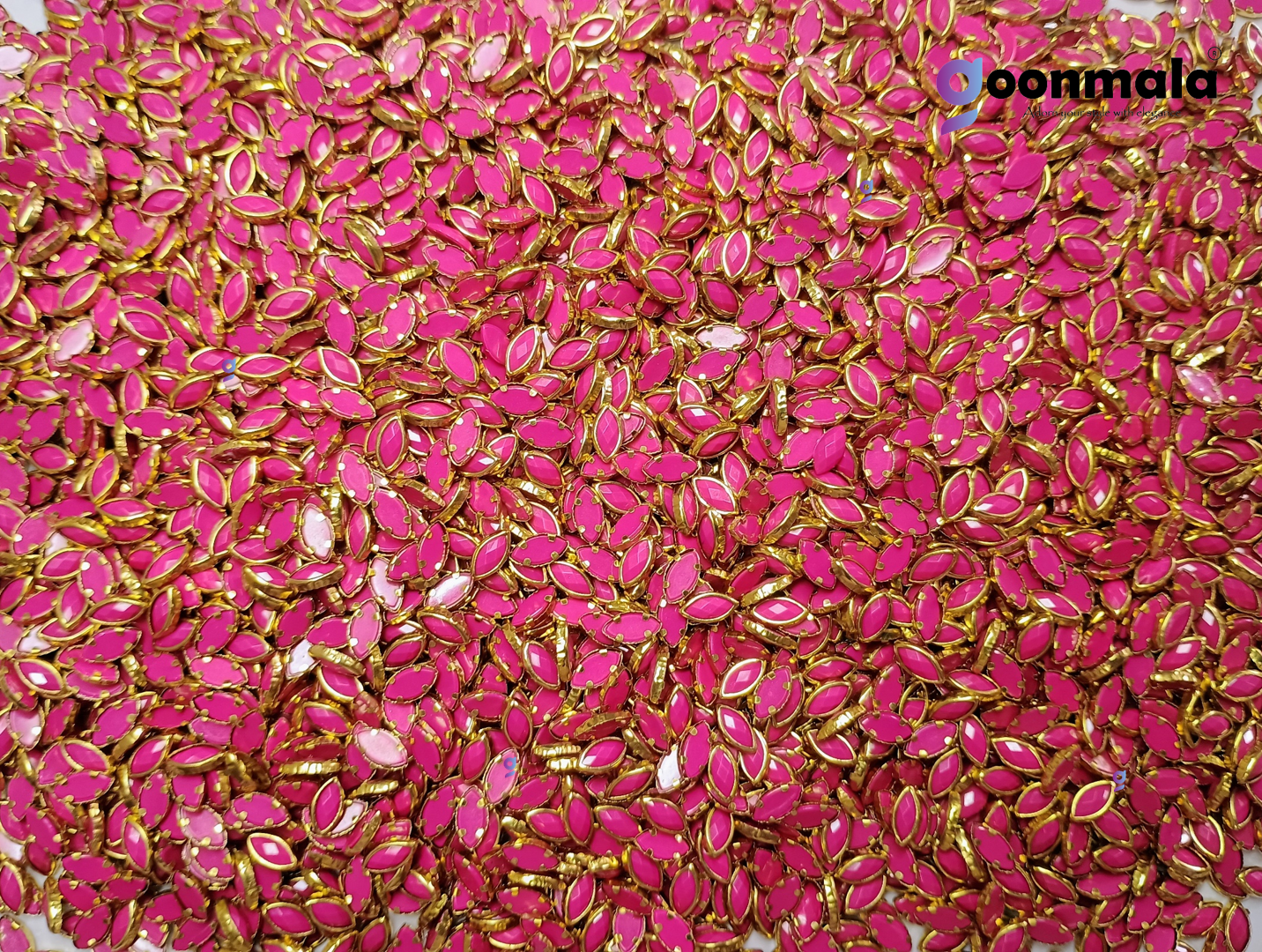 Kundan stone For Jewellery making, Bangles Embroidery Craft & Cloth Works, Plastic Eye Kundan 4x8mm, 500 pieces, Pink - Image 4