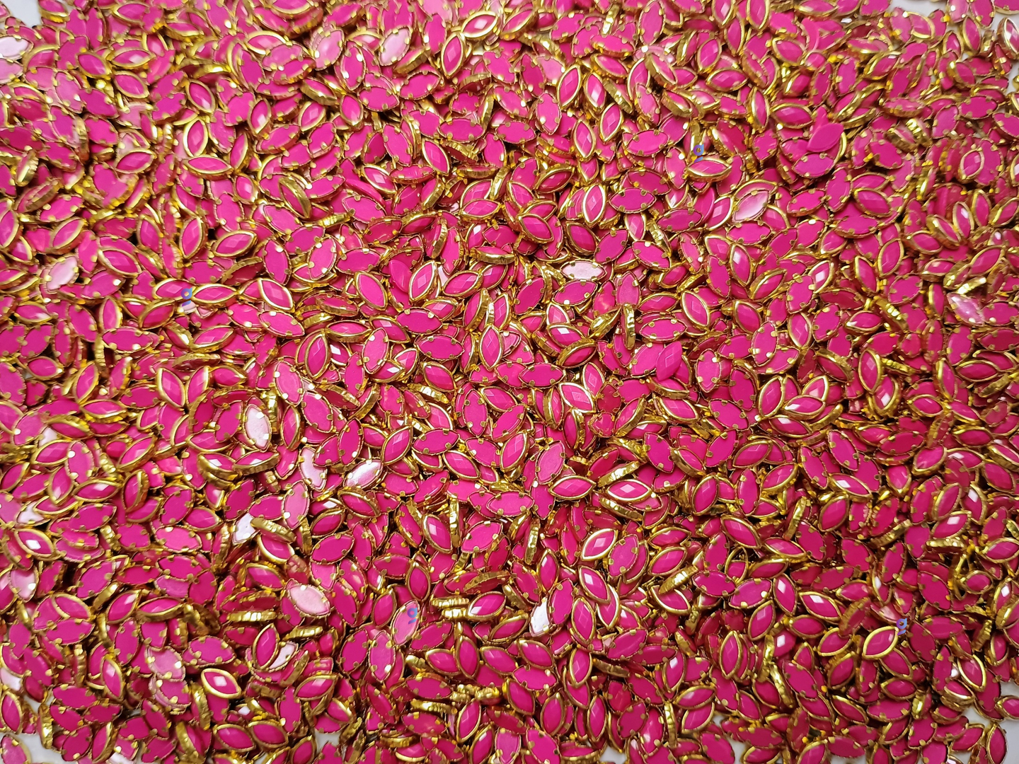 Kundan stone For Jewellery making, Bangles Embroidery Craft & Cloth Works, Plastic Eye Kundan 4x8mm, 500 pieces, Pink