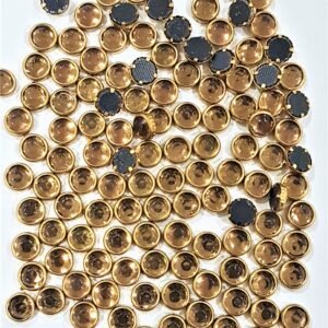 Kundan stone For Jewellery making, Bangles Embroidery Craft & Cloth Works, 5mm Round Golden, 500 pieces